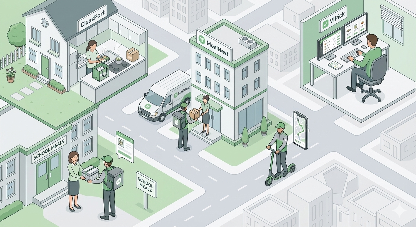 Nest ecosystem illustration